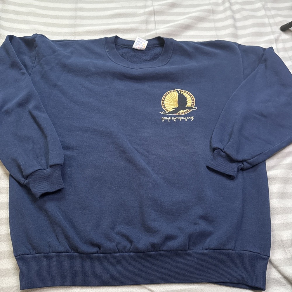 Denali National Park Alaska Women's Large VtG Made In USA Jerseys Sweatshirt